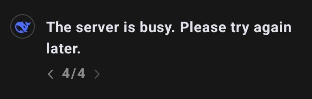 Deepseek server is busy