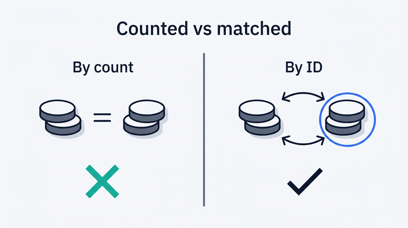 Comparison of pairing tool calls by count versus by call ID